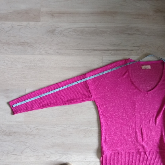 Per Se V-neck lightweight sweater, heathered pink, medium - Picture 9 of 10